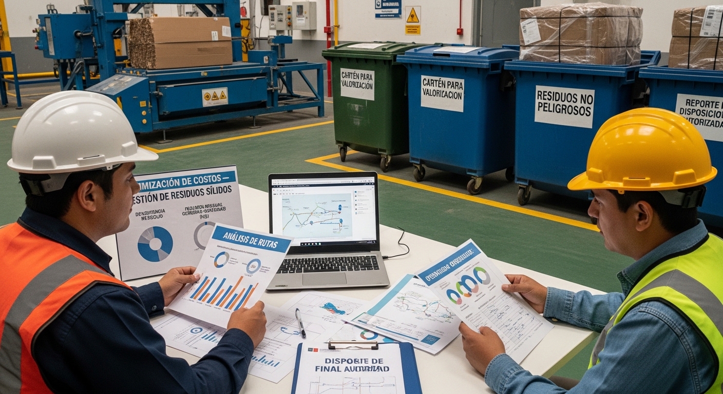 Optimización de costos en la gestión de residuos sólidos mediante análisis de datos y valorización de residuos en planta industrial